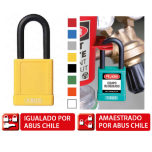 Candado aislante amarillo 74/40 HB38 KD con 1 Llave, Abus