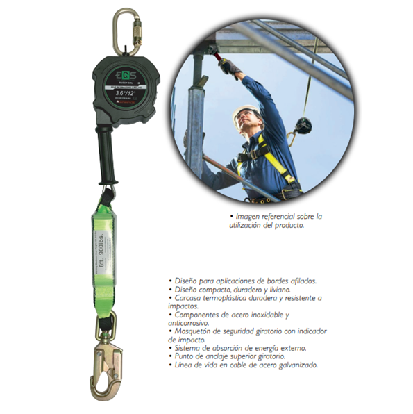 Equipo Cable de Acero Retractil - Segurycel